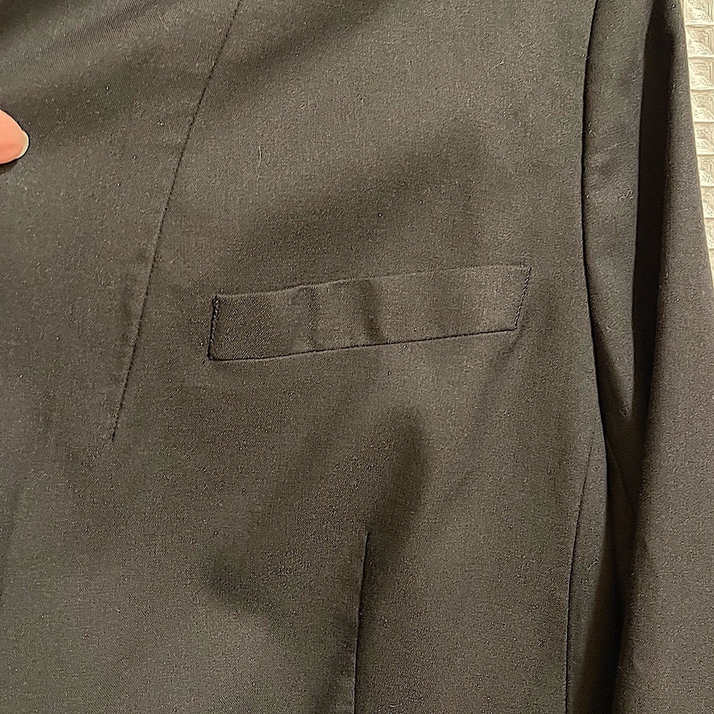 Avec Les Filles Black Boyfriend Blazer Joyce Azria Classic Jacket Washable XL - Picture 12 of 16